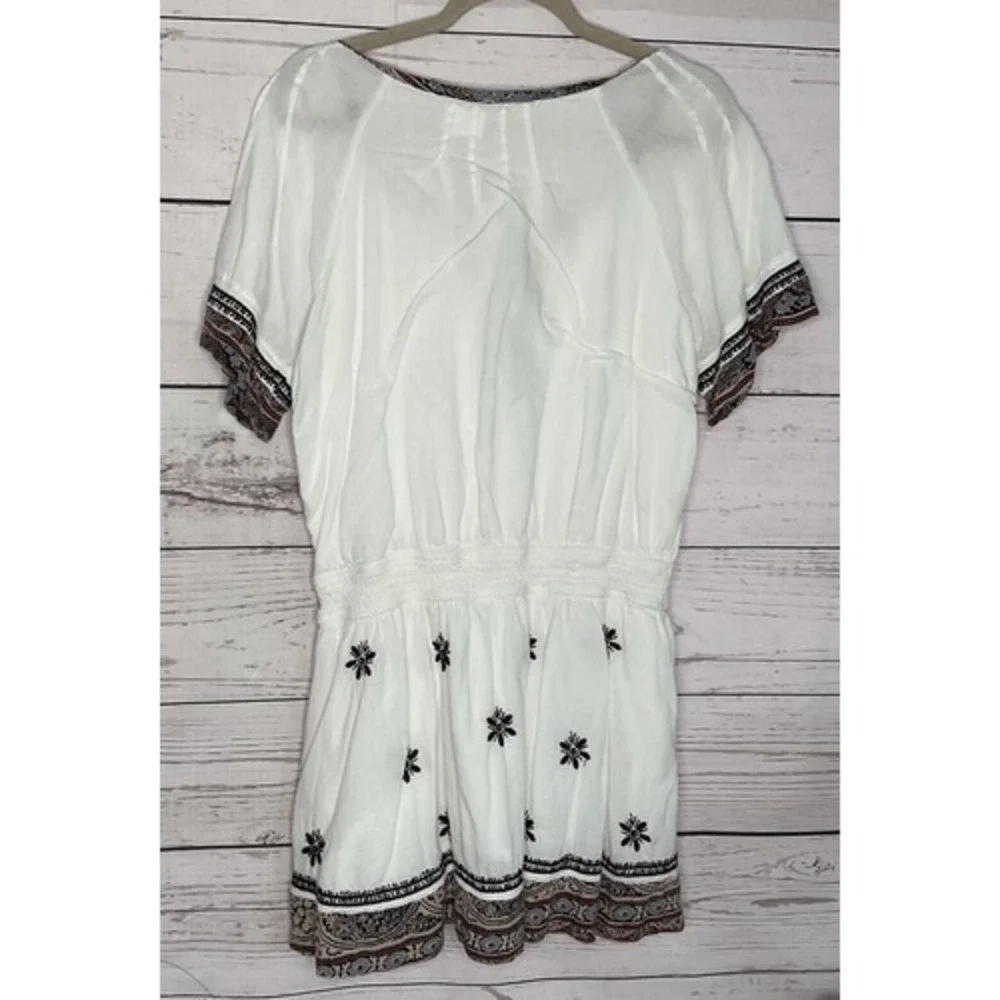 Free People Cottagecore girly dress Embroidered‎ Pintuck Pockets Size S Small